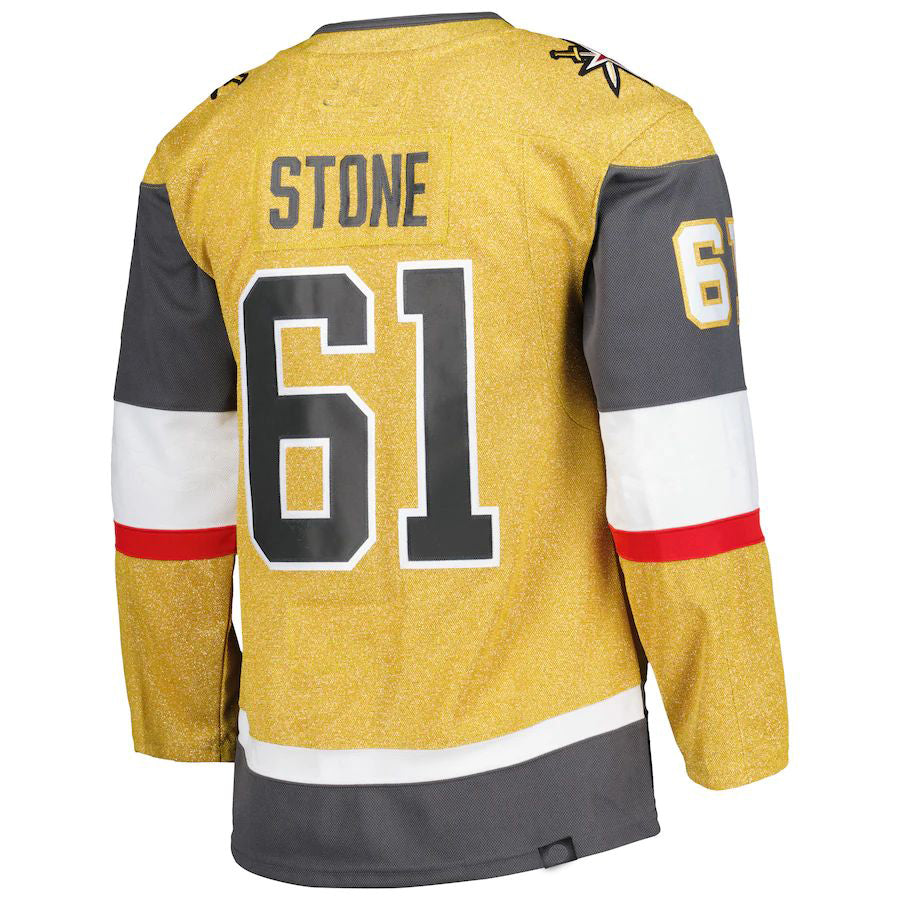 V.Golden Knights #61 Mark Stone Captain Patch Primegreen  Pro Alternate Player Jersey Gold Alternate Jersey Hockey Jerseys