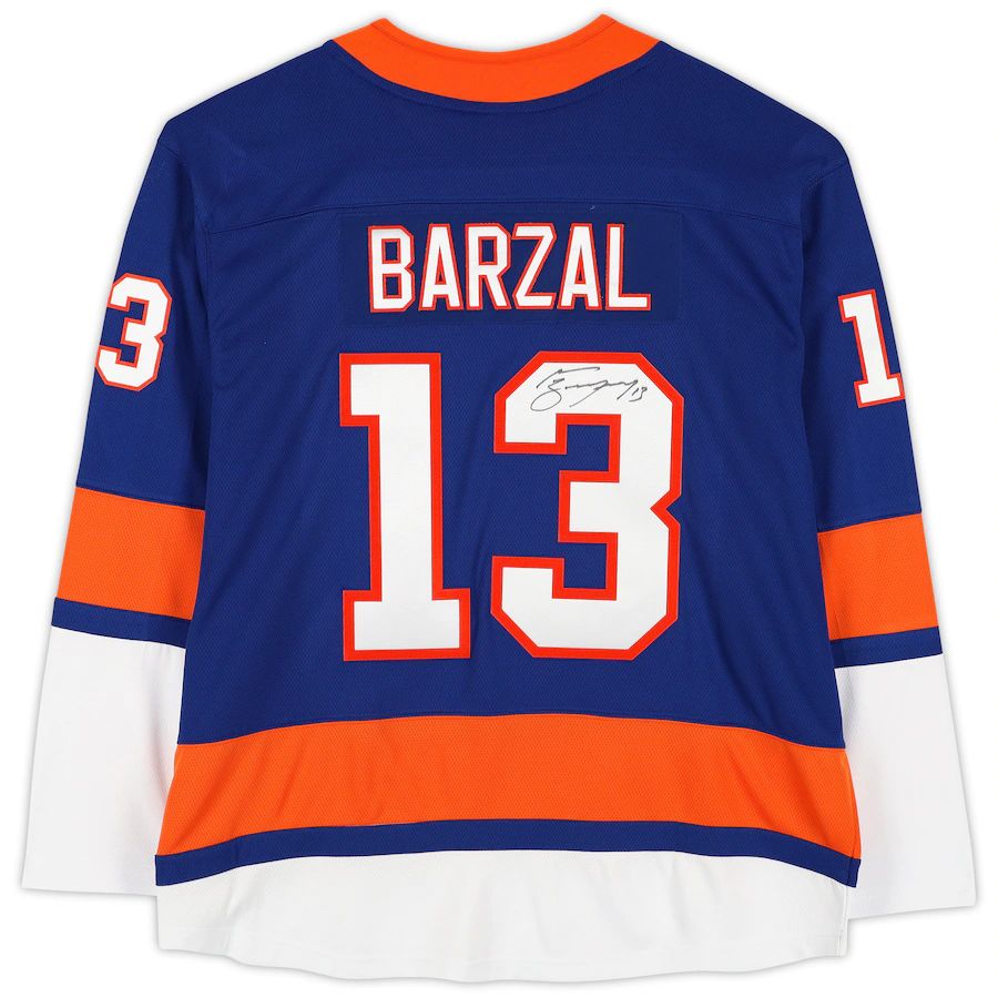 NY.Islanders #13 Mathew Barzal   Breakaway Jersey Royal Stitched American Hockey Jerseys