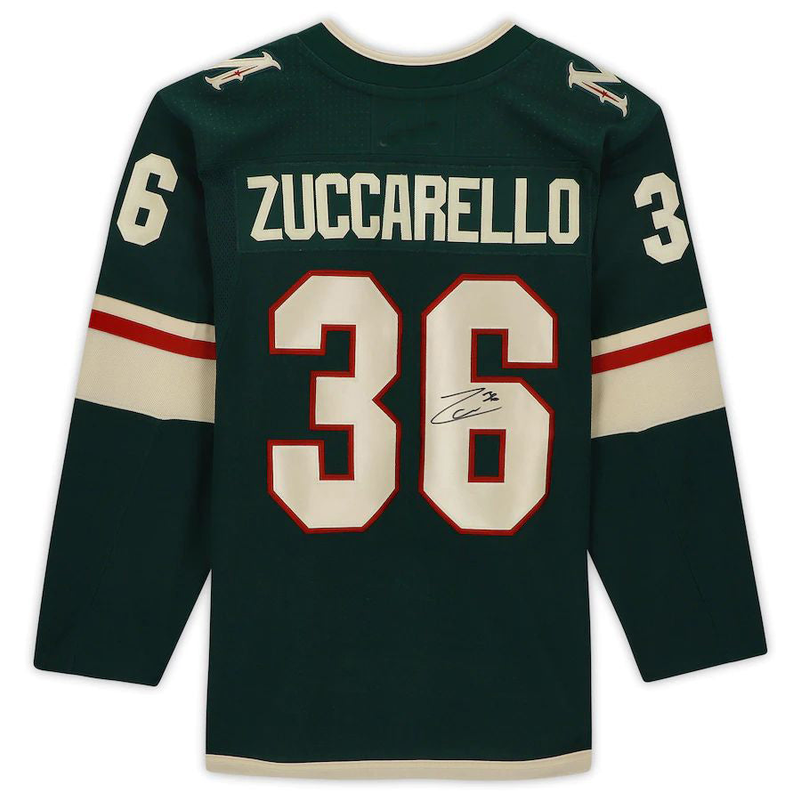 M.Wild #36 Mats Zuccarello   Jersey Green Stitched American Hockey Jerseys