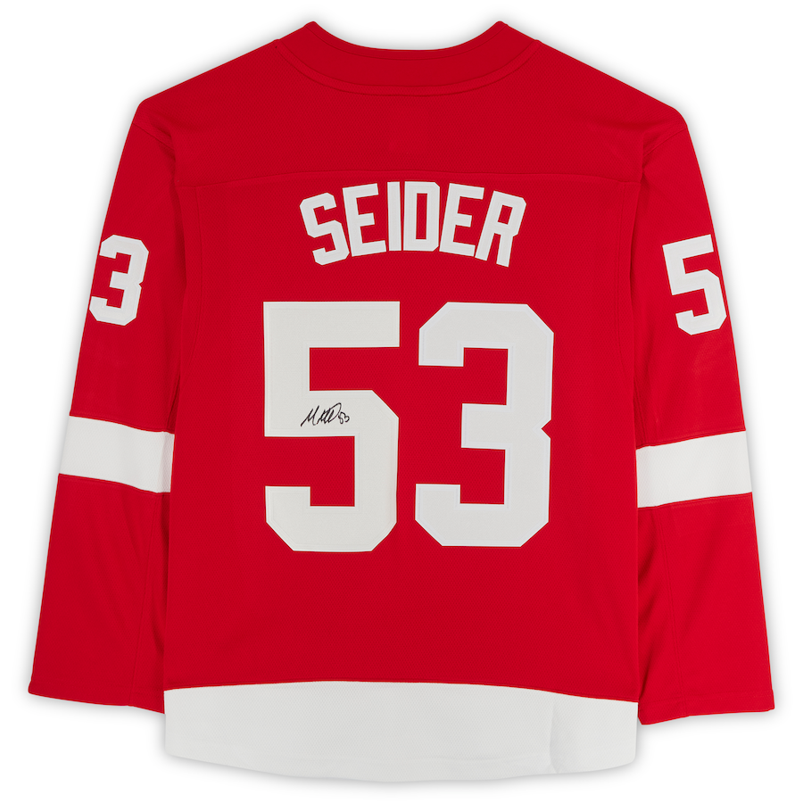D.Red Wings #53 Moritz Seider   Breakaway Jersey Red Stitched American Hockey Jerseys