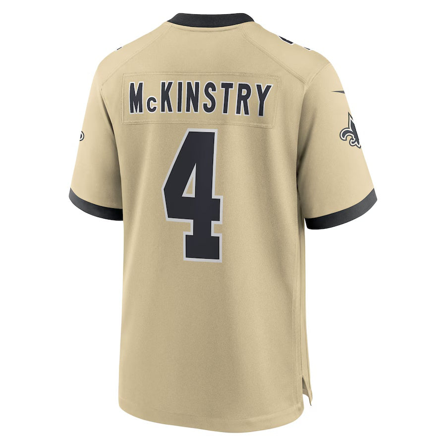 NO.Saints #4 GaQuincy McKinstry Gold Gameday Golds Alternate Game Player Stitched American Football Jersey