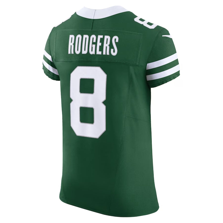 NY.Jets #8 Aaron Rodgers Gotham Green Vapor F.U.S.E. Elite Stitched American Football Jerseys