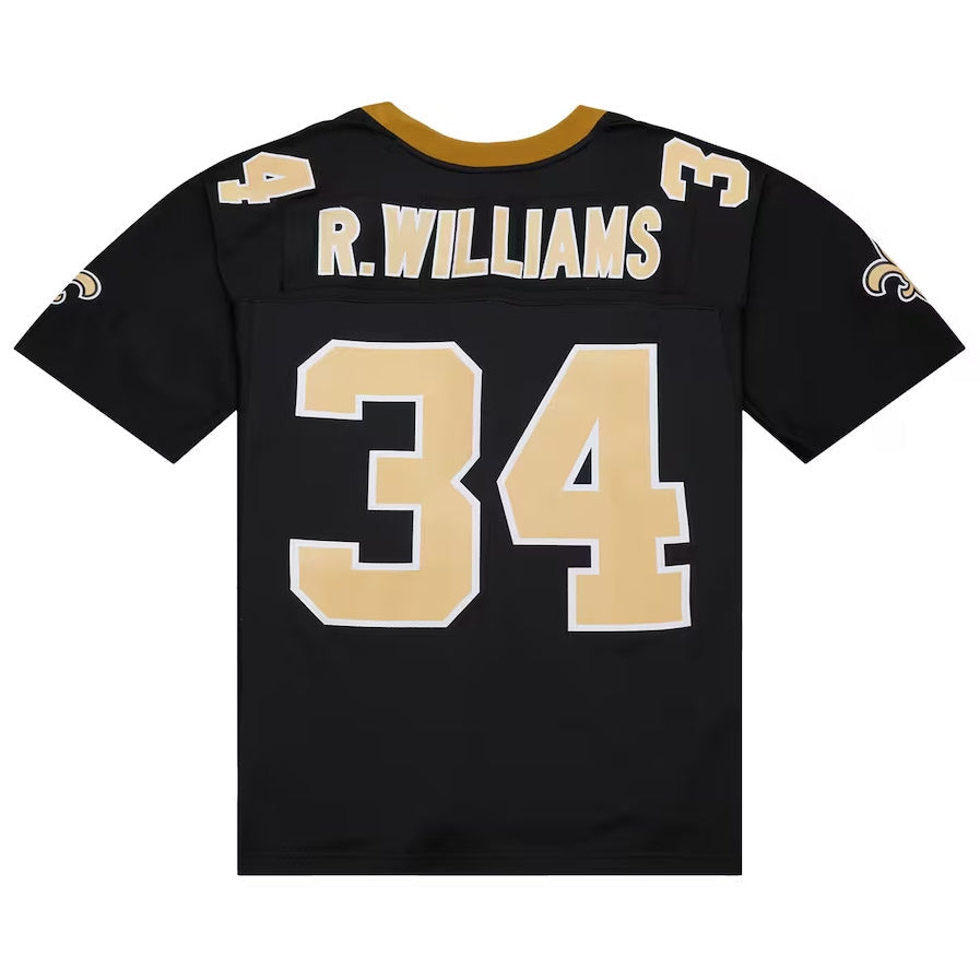 NO.Saints #34 Ricky Williams 1999 Legacy Replica Jersey - Black Stitched American Football Jerseys