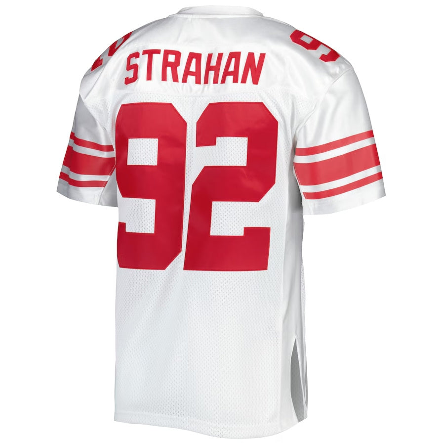 NY.Giants #92 Michael Strahan 2007 Authentic Throwback Retired Player Jersey - White Stitched American Football Jerseys