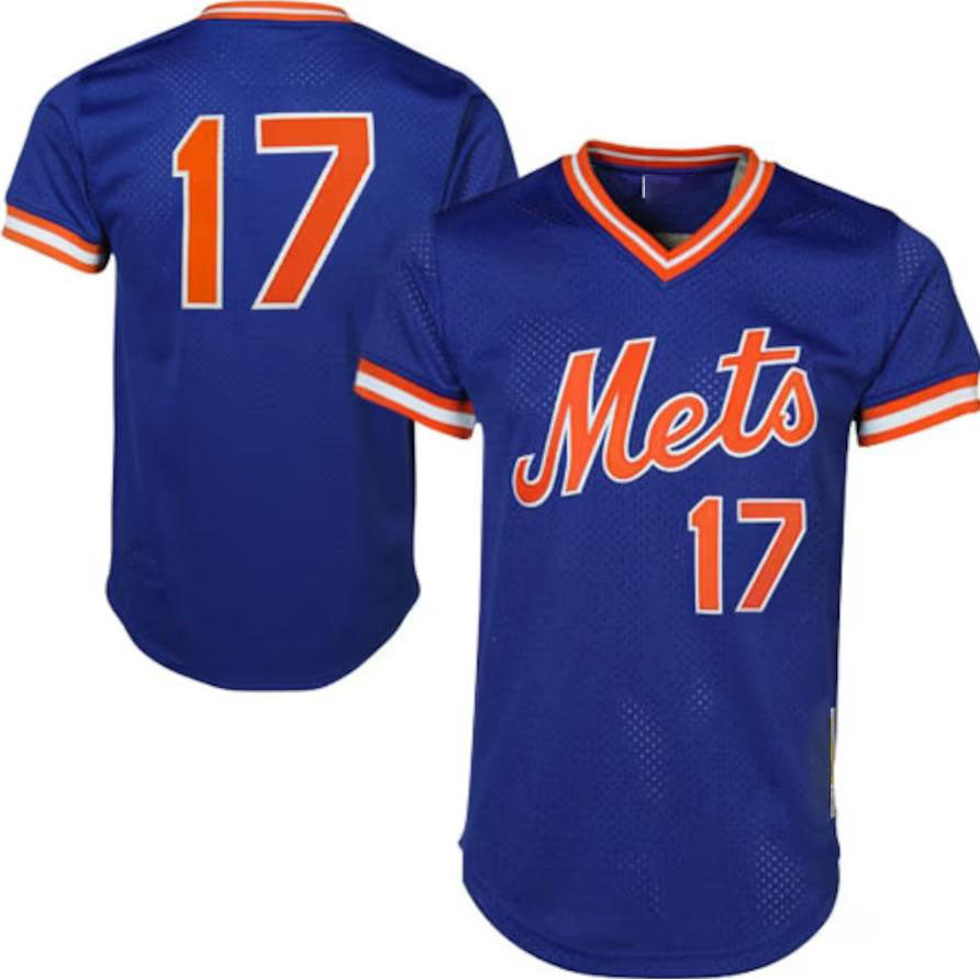 New York Mets #17 Keith Hernandez Royal Cooperstown Mesh Batting Practice Jersey Baseball Jerseys