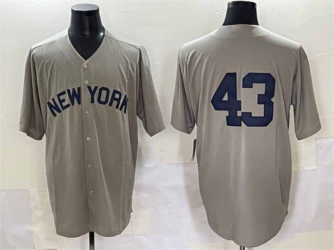 New York Yankees #43 Jonathan Loisiga Gray Cool Base Stitched Baseball Jersey