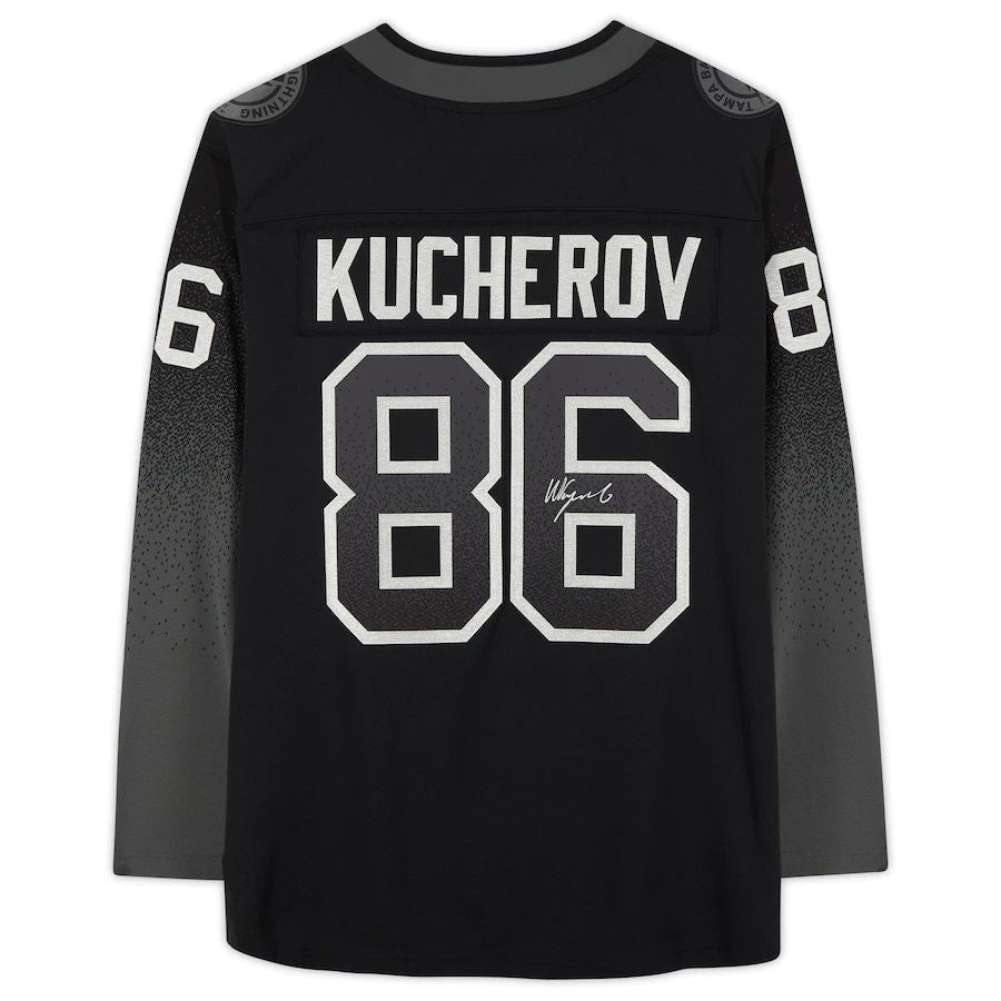 TB.Lightning #86 Nikita Kucherov   Breakaway Alternate Jersey Black Stitched American Hockey Jerseys