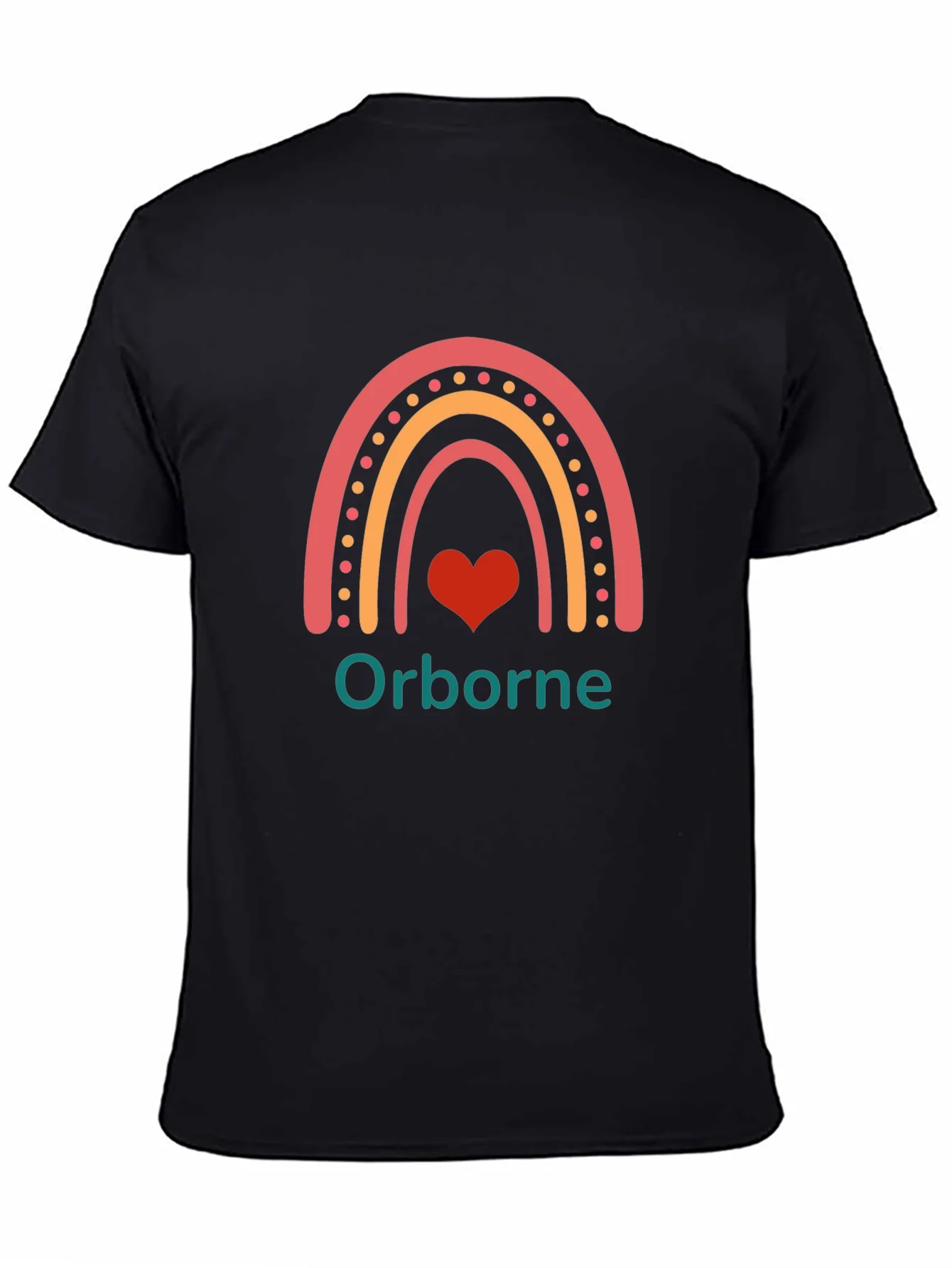 Orborne Rainbow Heart T-Shirt - Black