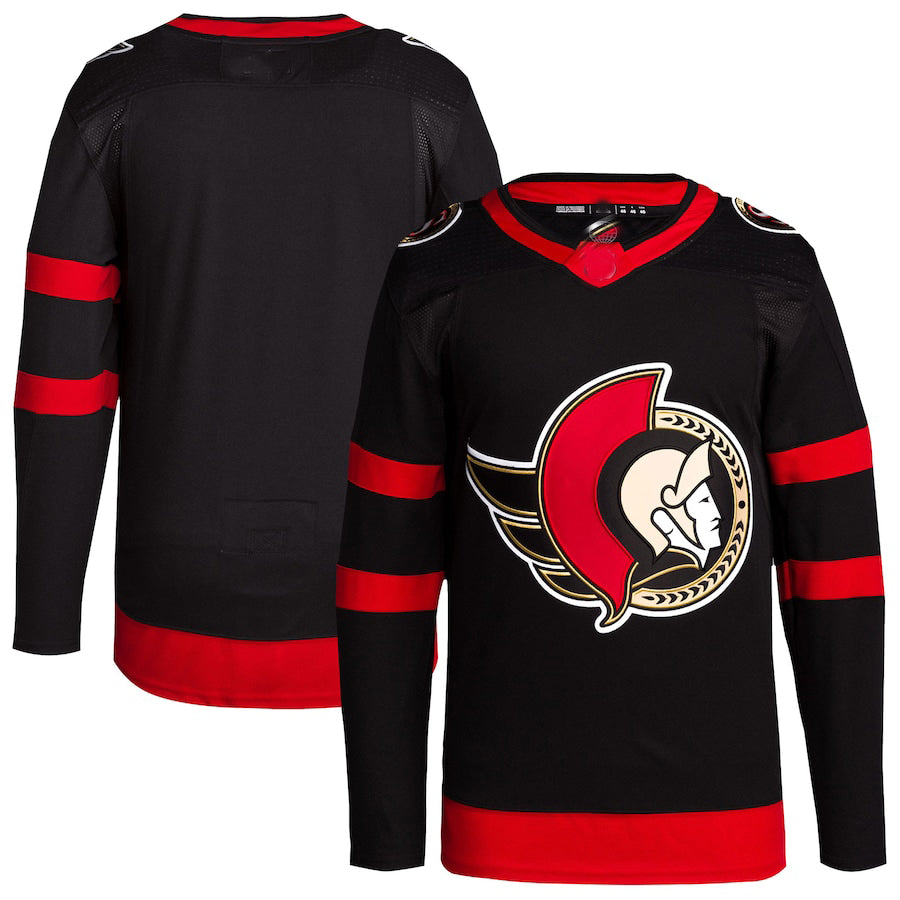 O.Senators Home Primegreen  Pro Blank Jersey Black Stitched American Hockey Jerseys