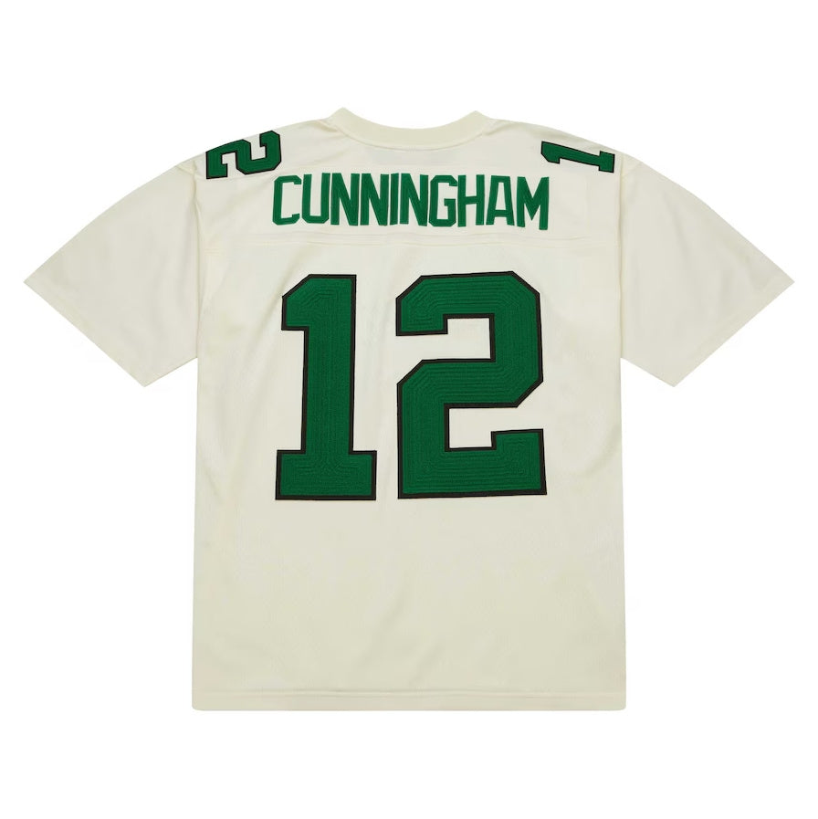 P.Eagles #12 Randall Cunningham Chainstitch Legacy Jersey - Cream Stitched American Football Jerseys