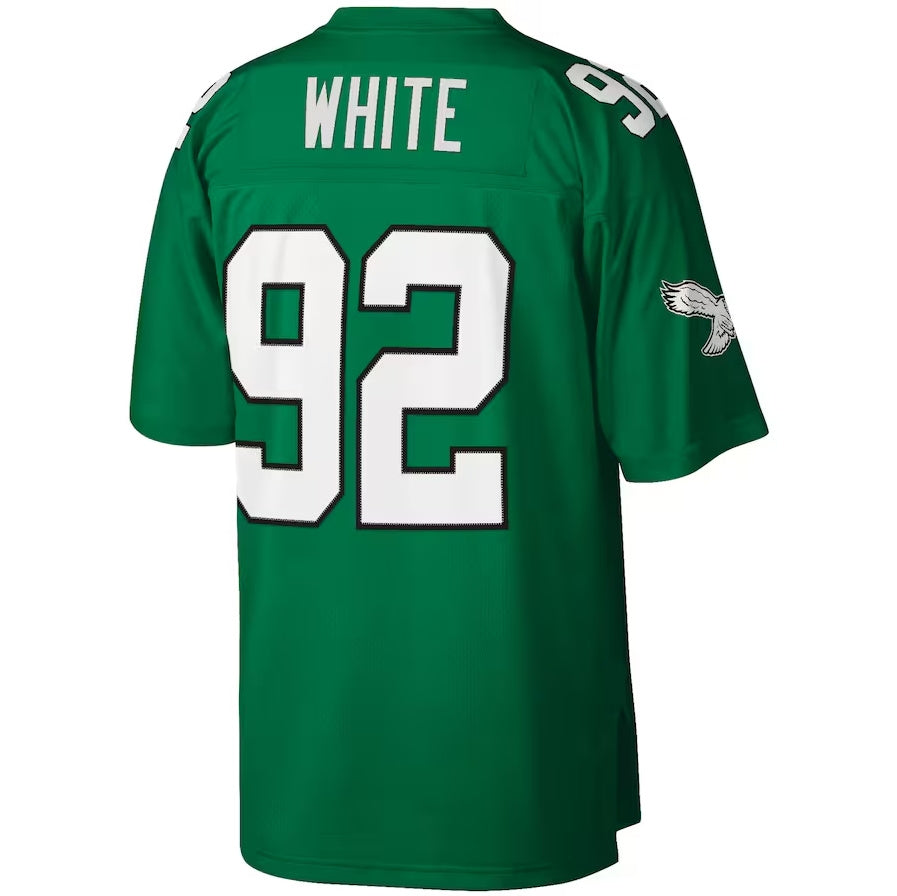 P.Eagles #92 Reggie White Big & Tall 1990 Retired Player Replica Jersey - Kelly Green Stitched American Football Jerseys