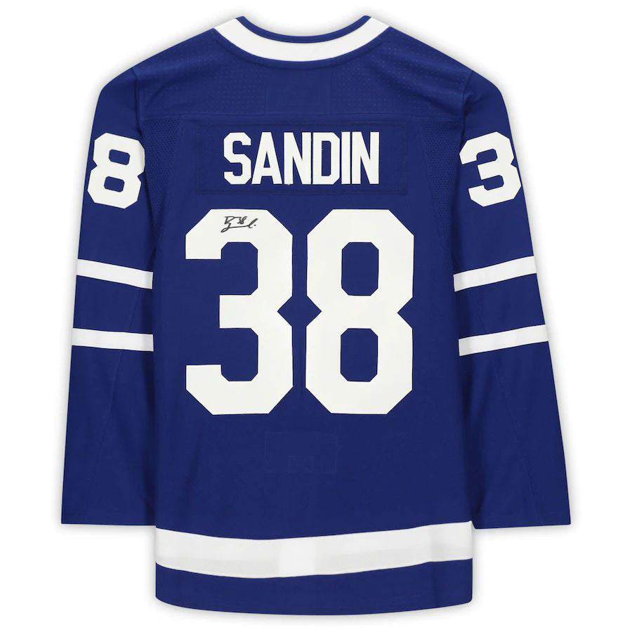 T.Maple Leafs #38 Rasmus Sandin   Blue Stitched American Hockey Jerseys