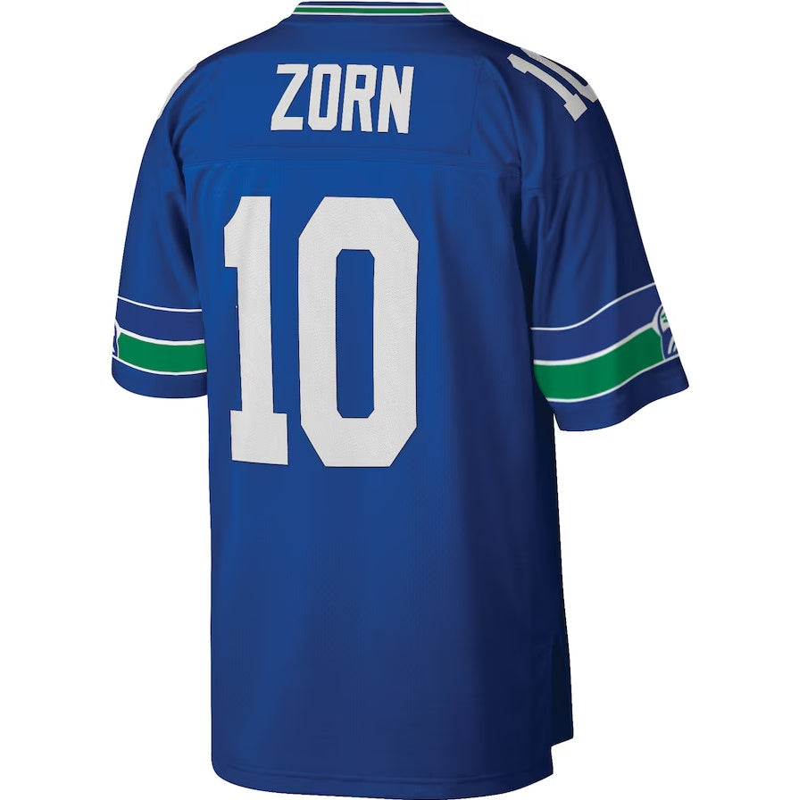 S.Seahawks #10 Jim Zorn Legacy Replica Jersey - Royal Stitched American Football Jerseys