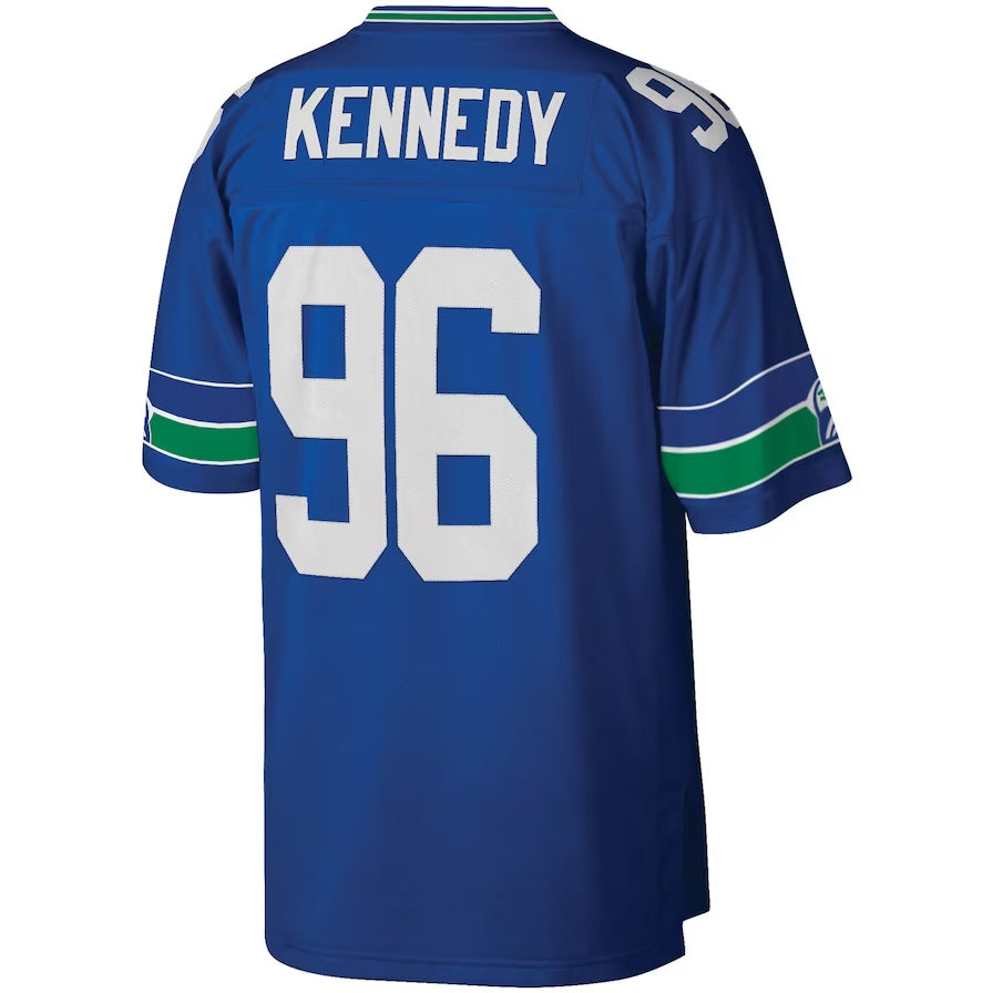 S.Seahawks #96 Cortez Kennedy Legacy Replica Jersey - Royal Stitched American Football Jerseys