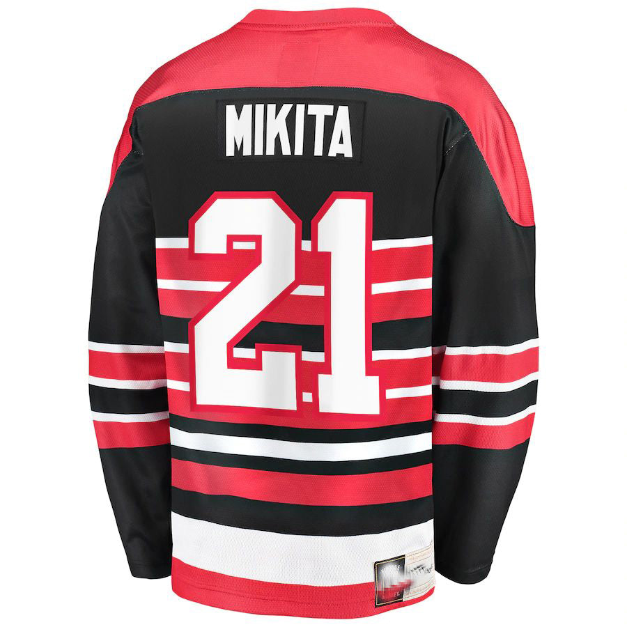 C.Blackhawks #21 Stan Mikita Premier Breakaway Retired Player Jersey Red Stitched American Hockey Jerseys