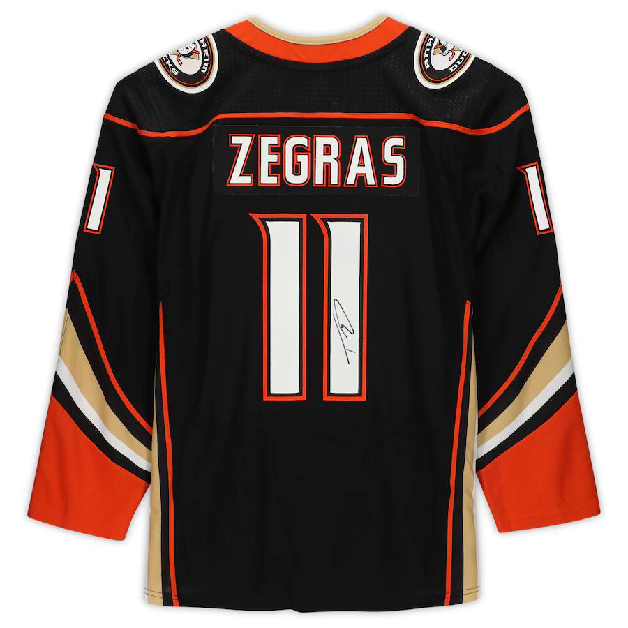 A.Ducks #11 Trevor Zegras    Jersey Black Stitched American Hockey Jerseys