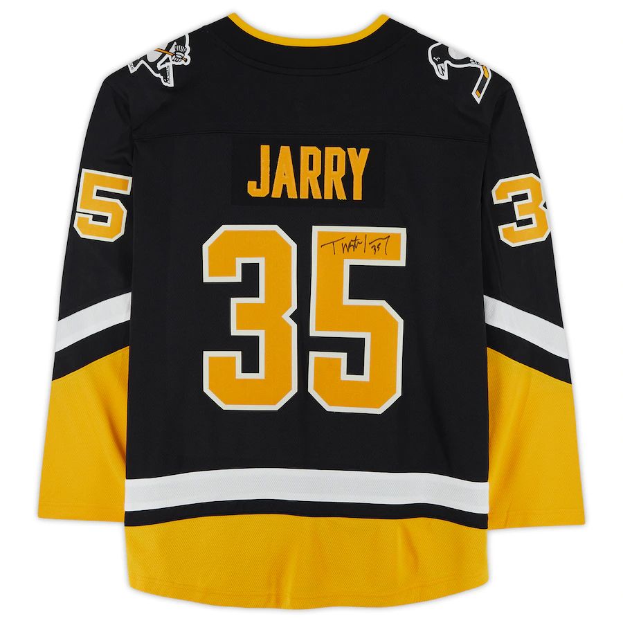 P.Penguins #35 Tristan Jarry   Alternate Breakaway Jersey Black Stitched American Hockey Jerseys
