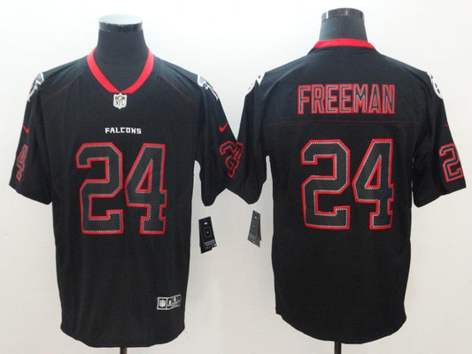 Men's Atlanta Falcons Devonta Freeman #24 Black Game Player Jersey1
