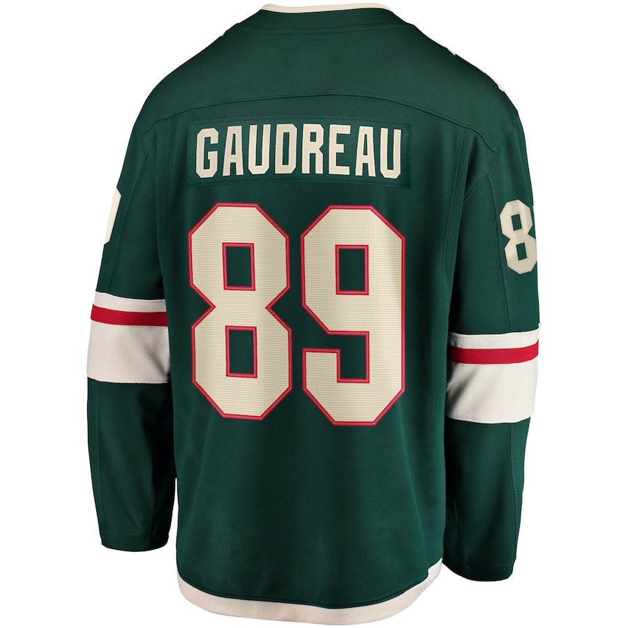 Frederick Gaudreau Minnesota Wild   Home Breakaway  Jersey - Green