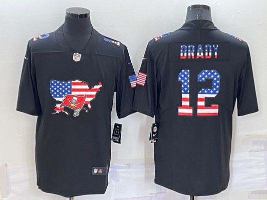 Men's Tampa Bay Buccaneers Tom Brady #12 Black Player jersey