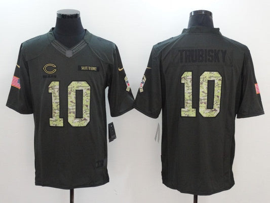 Men's Chicago Bears #10 Mitch Trubisky Black Game Jersey1