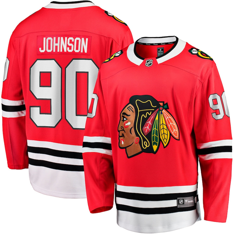Tyler Johnson Chicago Blackhawks   Home Team Breakaway  Jersey - Red
