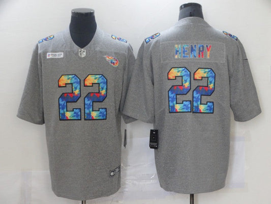Men's Tennessee Titans Derrick Henry #22 Gray Game jersey