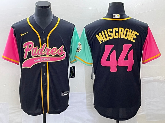 Men's San Diego Padres Joe Musgrove #44 Black City Connect Replica Player jersey Joint Edition
