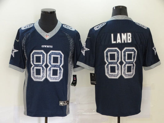 Men's Dallas Cowboys CeeDee Lamb #88 Navy Game Jersey1