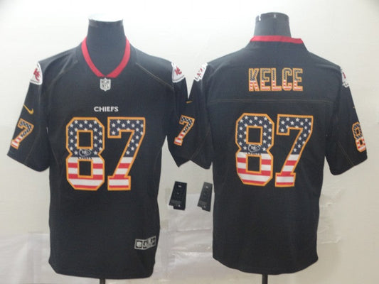 Men's Kansas City Chiefs Travis Kelce #87 Black Alternate Game Jersey1