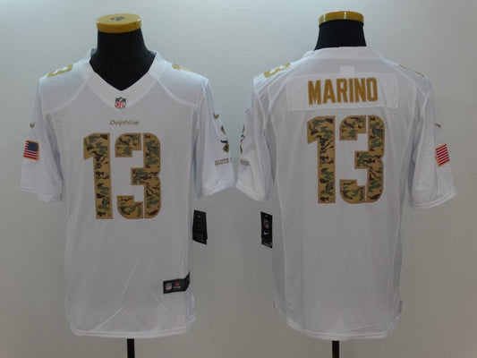 Men's Miami Dolphins Dan Marino #13 White Game Player jersey