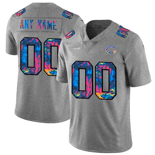Custom1 Chicago Bears Multi-Color 2020 Crucial Catch Vapor Untouchable Limited Jersey1 Greyheather Stitched Jersey1 Football Jerseys