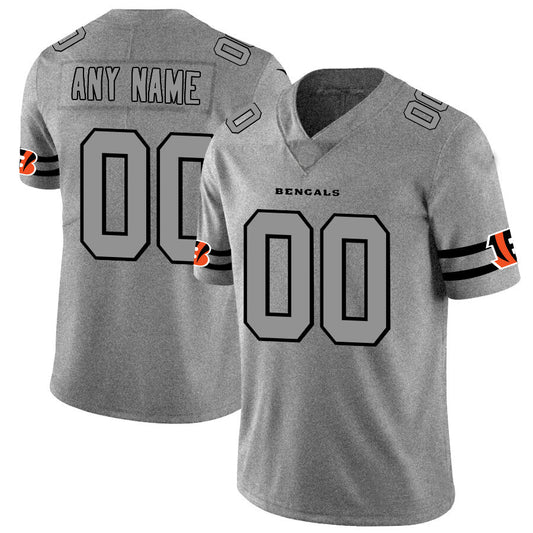 Custom1 Cincinnati Bengals 2019  Gridiron Gray Vapor Untouchable Limited Jersey1 Stitched American Football Jerseys
