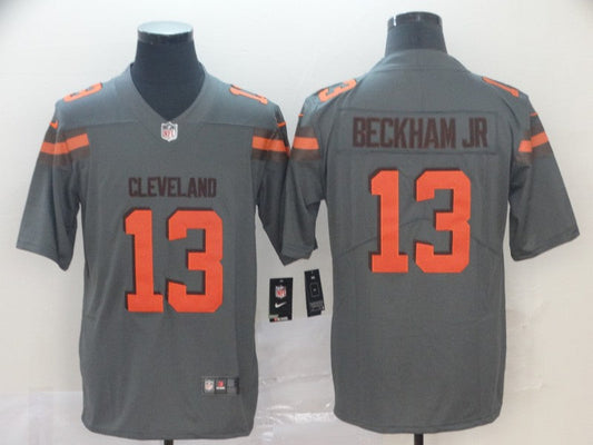 Men's Cleveland Browns Odell Beckham Jr. Gray Inverted Legend Jersey1