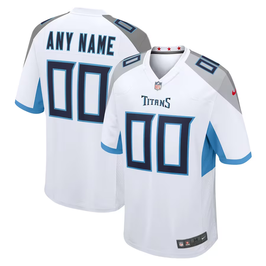 Custom Tennessee Titans White Game jersey