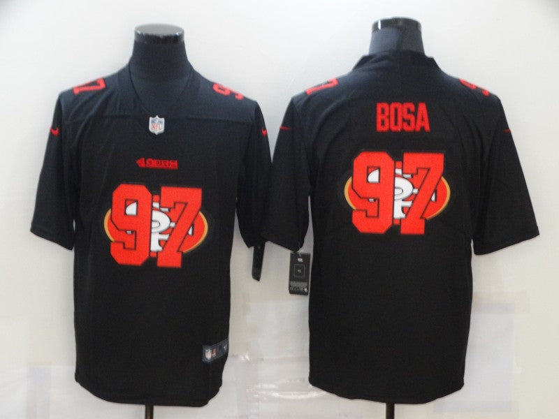 Men's San Francisco 49ers #97 Nick Bosa Black Authentic Game jersey