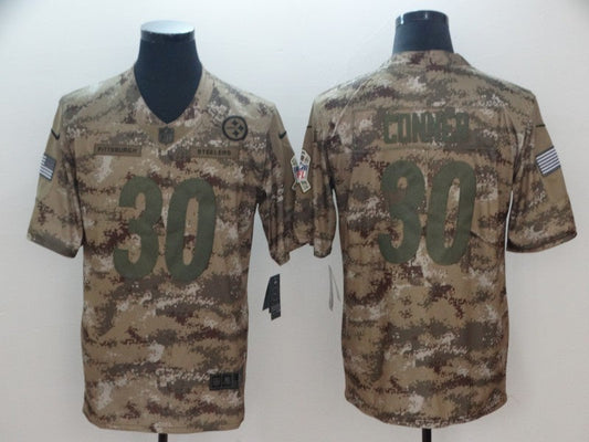 Men's Pittsburgh Steelers James Conner #30 Camouflage Game jersey