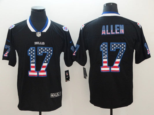 Men's Buffalo Bills Josh Allen #17 Black Game Jersey1