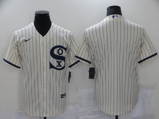 Men's Chicago White Sox Cream Replica Blank Jersey1