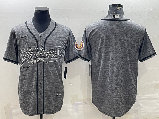 Men's Minnesota Vikings Gray Blank jersey