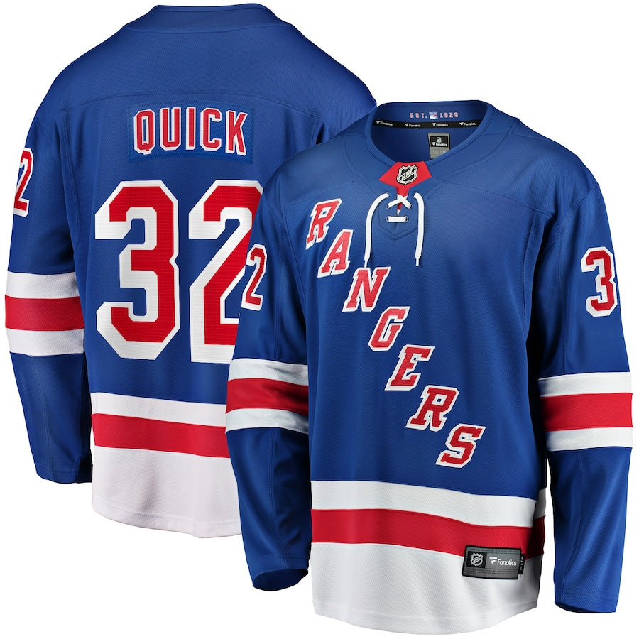 Jonathan Quick New York Rangers   Home Breakaway Jersey - Blue