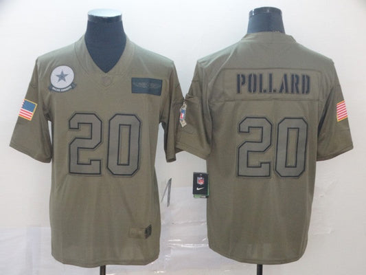 Men's Dallas Cowboys Tony Pollard #20 Brown Game Jersey1