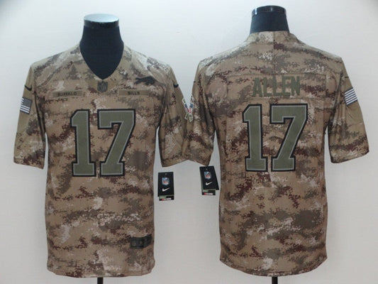 Men's Buffalo Bills Josh Allen #17 Camouflage Game Jersey1