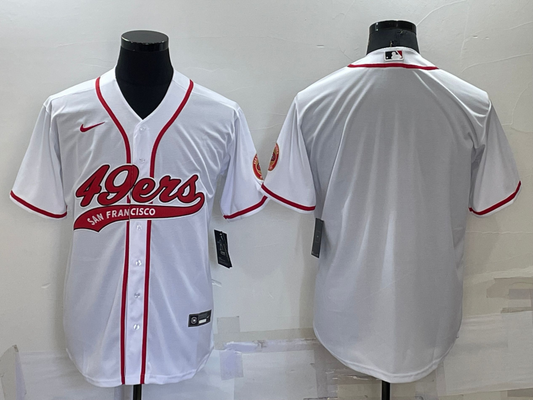 Men's San Francisco 49ers White Blank jersey