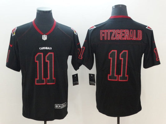 Men's Arizona Cardinals Larry Fitzgerald #11 Black Authentic Game Jersey1