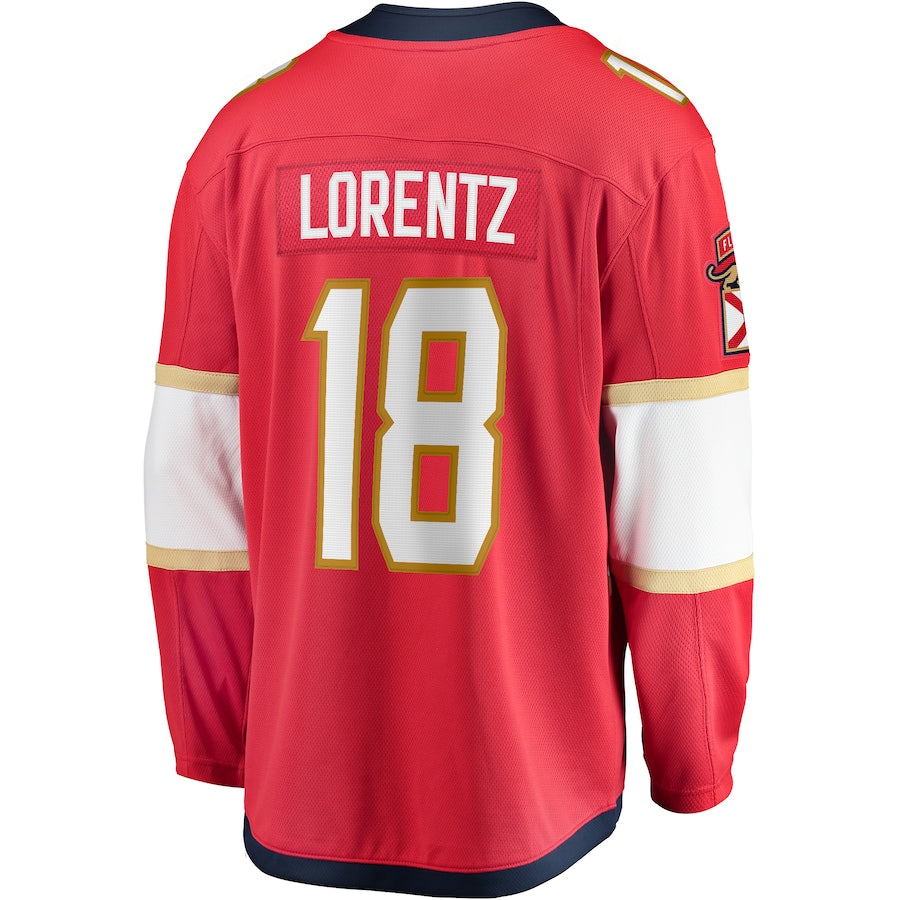 Steven Lorentz Florida Panthers   Home Breakaway Jersey - Red