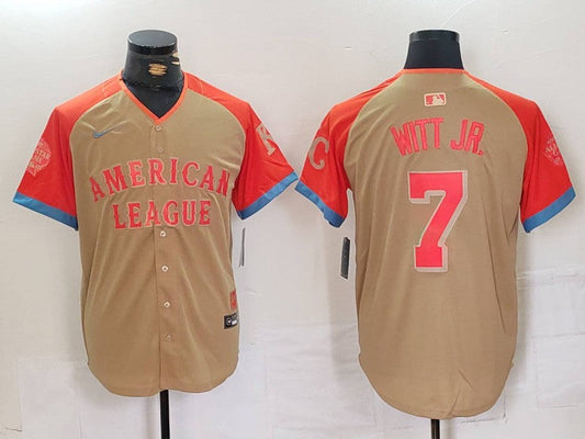 Men's American League Bobby Witt Jr. #7 Cream 2024 MLB All-Star Game Limited Player jersey