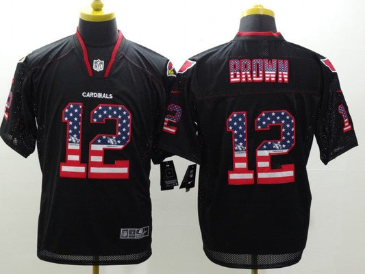 Men's Arizona Cardinals John Brown #12 Black Game Jersey1