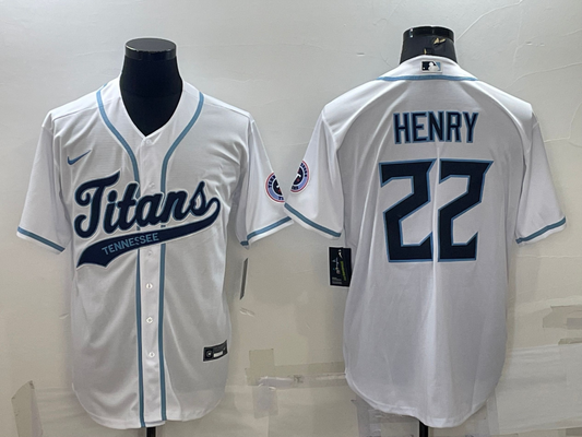 Men's Tennessee Titans Derrick Henry #22 White Player jersey