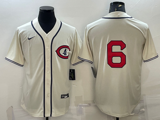 Men's Chicago Cubs Micah Hoffpauir #6 Cream Player Name jersey